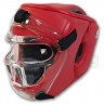 Шлем с пластиковой маской красный