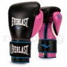 Перчатки тренировочные Everlast Powerlock PU чёрно розовый 