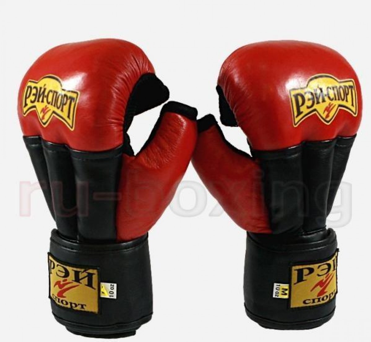 Перчатки для рукопашного боя Рэй спорт красные Fight-1 8oz